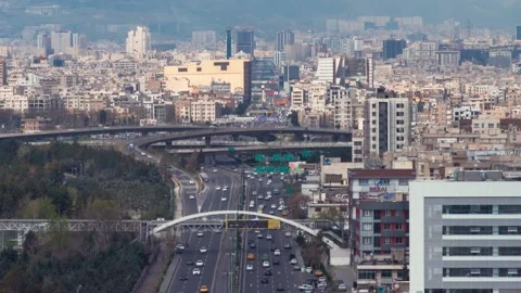 Overview of the city Tehran Stock Footage 335938857