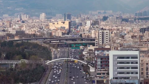 Overview of the city Tehran Stock Footage 335938955