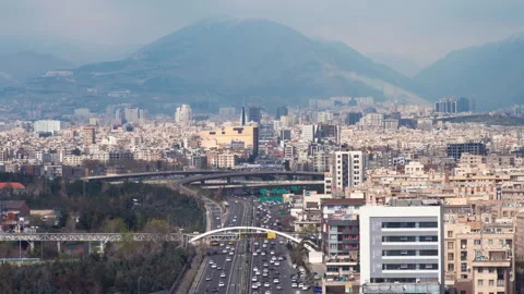 Overview of the city Tehran Stock Footage 335940054