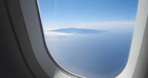 Overview clouds and sky from indoor plane Stock Footage 155820405