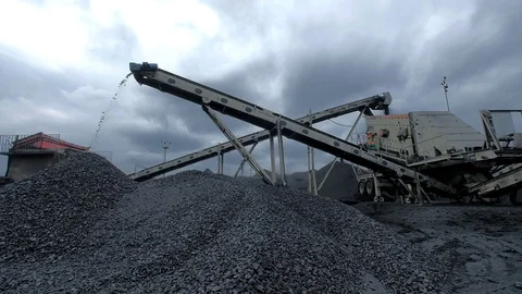 An overview of a coal mining process at the coal mine Stock Footage 101501596