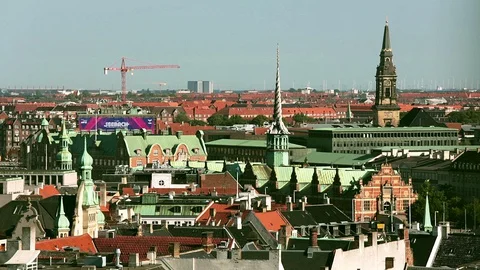 Overview of Copenhagen Stock Footage 130017666