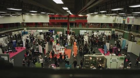 Overview of crowd at event 스톡 동영상 73716607