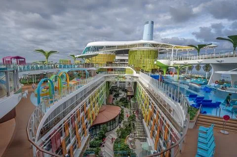 Overview of a Cruise Ship 写真素材