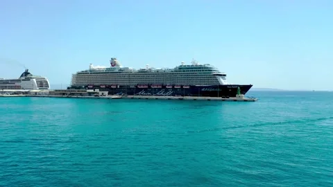 Overview Of Cruise Ships In The Port Of Split, Croatia Video stock 138910109