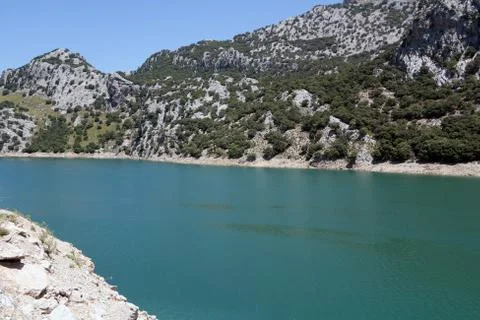 Overview on the cuber artificial lake Foto stock
