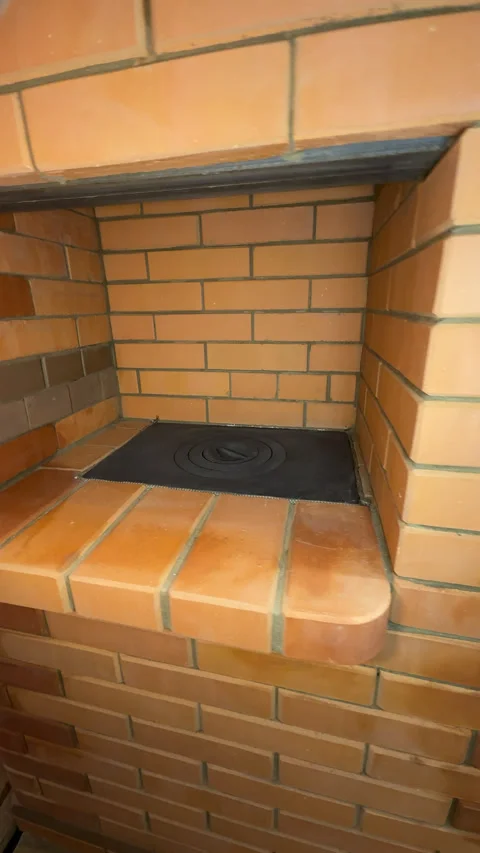 Overview of the design elements of a built stove. Cooktop close-up. Vertica.. Stock Footage 329131539