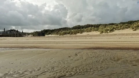 Overview of empty beach in Holla Video stock 256028024