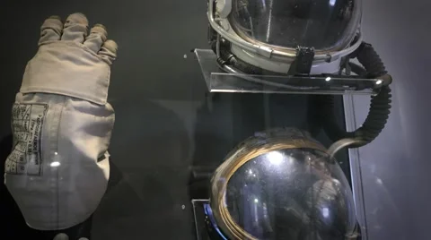 Overview of the evolution of helmets and gloves for space Stock Footage 56701695