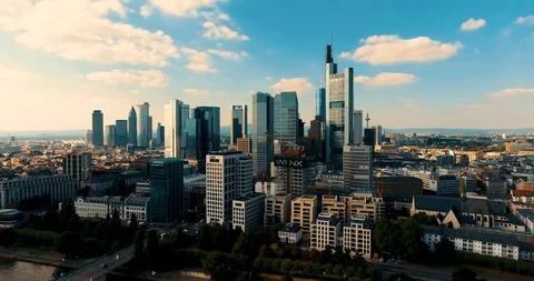 An overview of Frankfurt Stock Footage 89651830