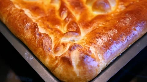 Overview a freshly made pie Video stock 65366370