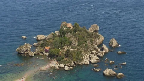Overview of Isola bella, Sicily Stock Footage 77972606