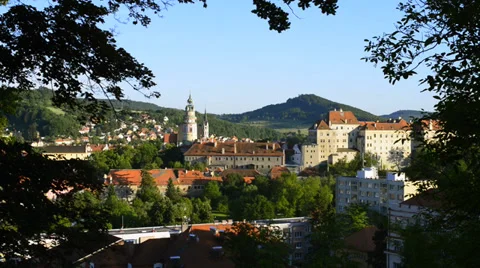 Overview at Krumau, czech republic Stock-Footage 39670818