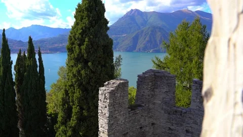 Overview of Lake Como from an elevated position Stock Footage 219967694
