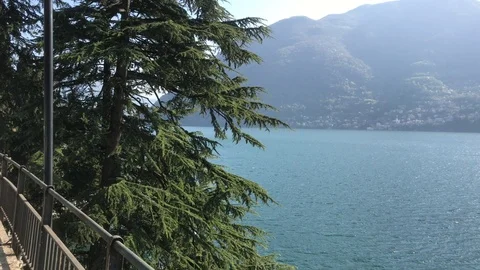 Overview of Lake Como Stock Footage 93716381