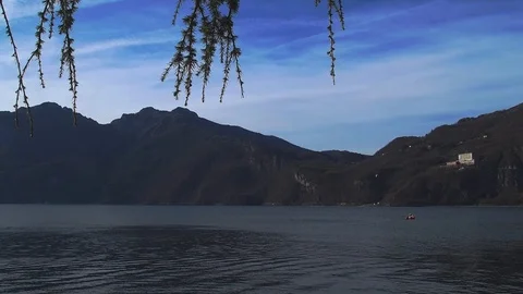 Overview on Lake Como 스톡 동영상 124169657