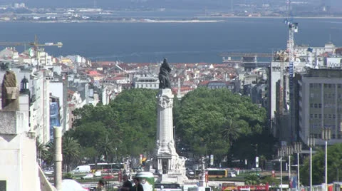 Overview of Lisbon, Portugal Stock Footage 24854851