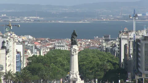 Overview of Lisbon, Portugal Stock Footage 24856023