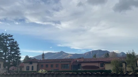 Overview of the Lombard pre-Alps seen from the town of Oggiono. Stock Footage 236864114