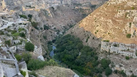 Overview of Matera in Basilicata Stock Footage 146875762