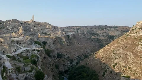 Overview of Matera in Basilicata Video stock 146877117