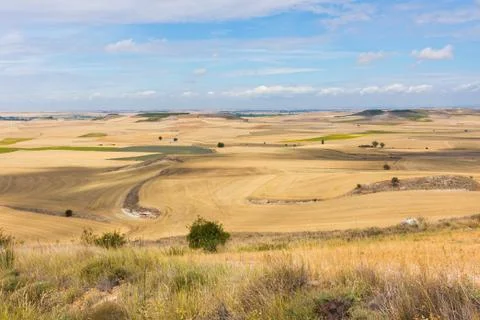 An overview of the Meseta in Spain. Stock Photos