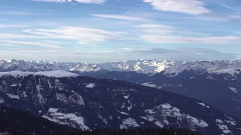 Overview of the mountains of the Alps with snow Stock-Footage 229611768