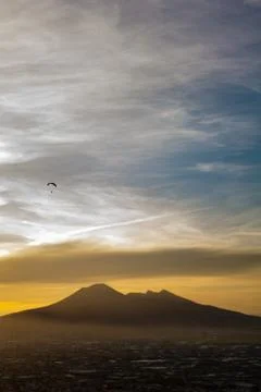 Overview of Naples and its Vesuvius Stock Photos