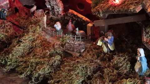 Overview of the nativity scene - 4k - ProRes Vídeos de archivo 144763801