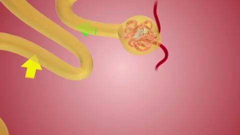 Overview of Nephron Function Bowmans capsule Video stock 245277380