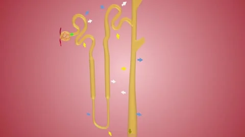 Overview of Nephron Function Collencting duct Video stock 245277300