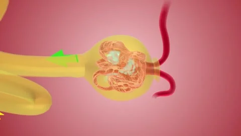 Overview of Nephron Function Glomerulus Video stock 245278547