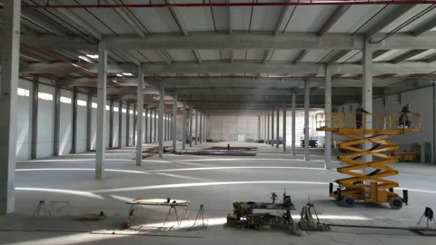 Overview of the new warehouse Video stock 235716843