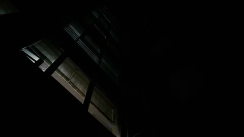 Overview of a night building Stock Footage 91586232