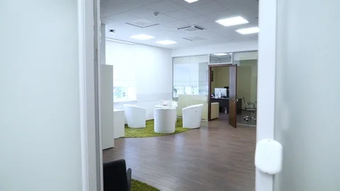 Overview of the office of the company Stock Footage 94700783