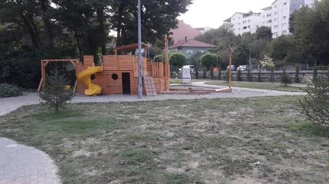 An overview of the playground. Stock Photos