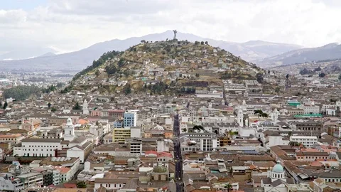 Overview Quito hill Stock Footage 72474725