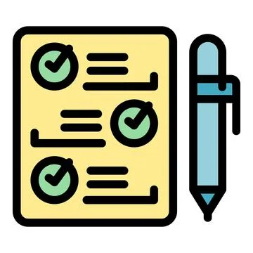 Overview report icon vector flat Stock Illustration