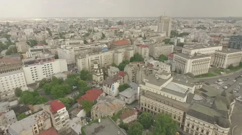 Overview of Revolution Square Bucharest Video stock 63471299