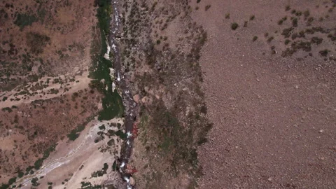 Overview of a river in the desert Stock Footage 274612006