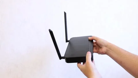 Overview Router - the device is shown from different sides  Stock Footage 282983747