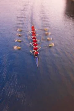 Overview of Rowing Stock Photos