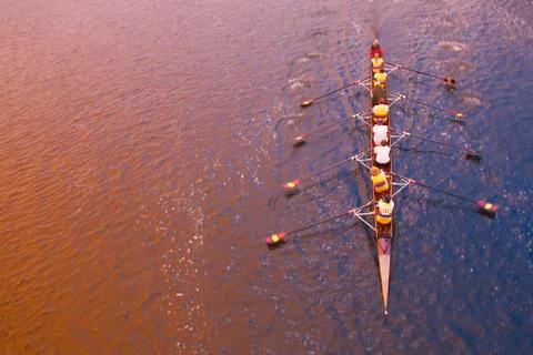 Overview of Rowing Stock Photos