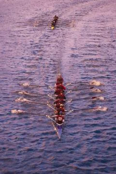 Overview of Rowing Race Stock Photos