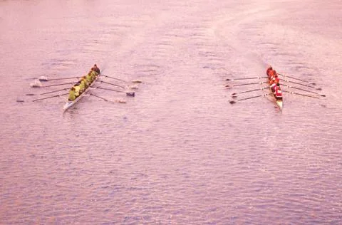 Overview of Rowing Race Stock Photos