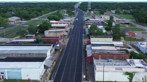 Overview of a Rural Small Town, Calvert, Texas, USA Stock Footage 140622676