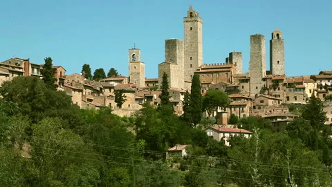 Overview of San Gimignano Stock Footage 131381831