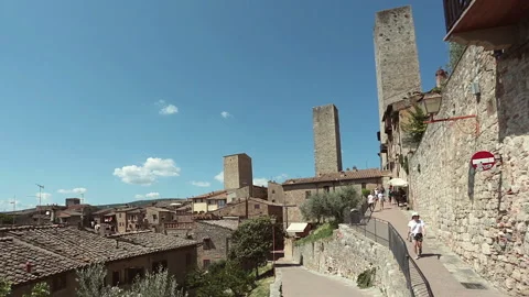 Overview of San Gimignano Stock Footage 131384625