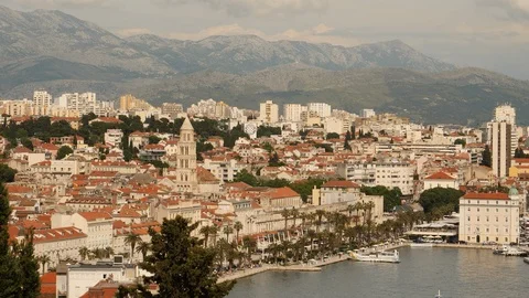 Overview of Split, Croatia. Stock Footage 114001878