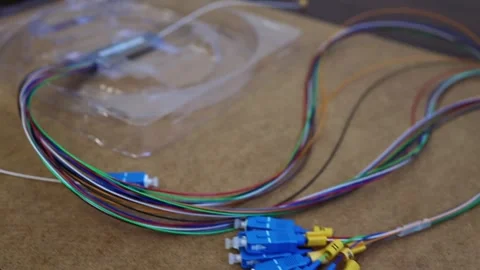 Overview of the structure of a multiplexer for data transmission Stock Footage 282983806